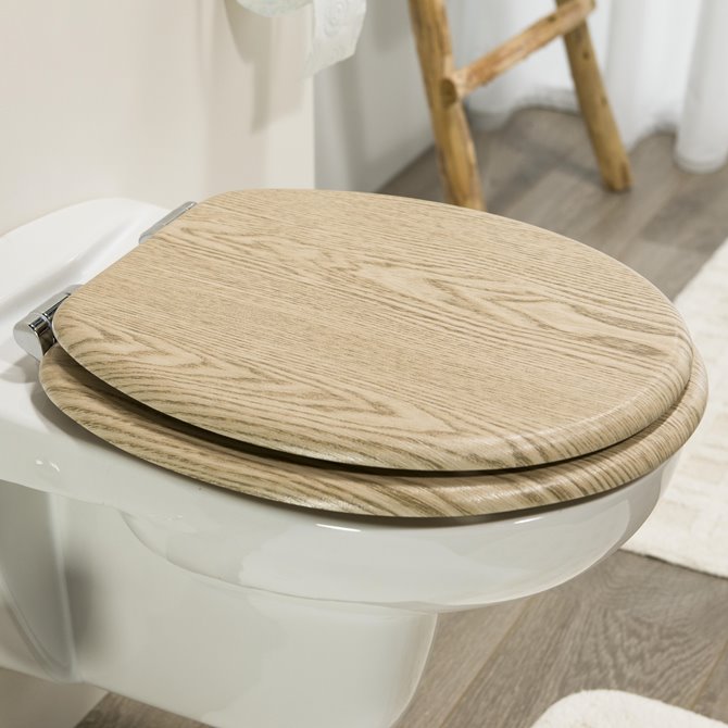 Maken Kiezen Rot Tiger - Tiger Steigerhoutlook Toiletbril met deksel MDF Eiken