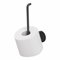 Spare toilet roll holder  Black metal brushed black VRIJSTAAND PLUS