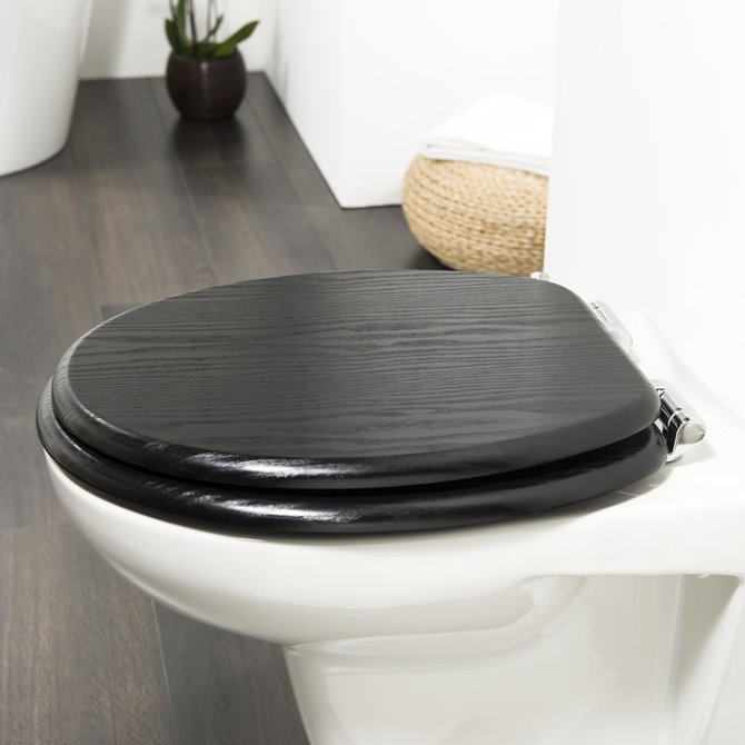 kralen Intens Virus Tiger - Tiger Blackwash Toiletbril met deksel MDF Zwart