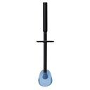 Toilet brush flexible Black FRONTAAL voor met deksel