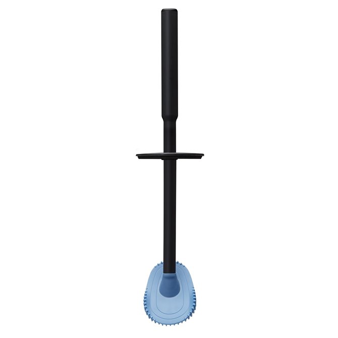 Toilet brush flexible Black FRONTAAL voor met deksel