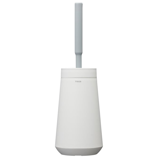 Toilet brush holder Swoop Brush flexible White light grey FRONTAAL voor