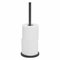 Freestanding spare toilet roll holder  Black metal brushed black VRIJSTAAND PLUS