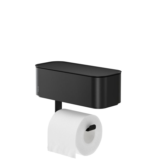 Tiger - Tiger 2-Store Porte-rouleau papier toilette avec boîte de rangement  Noir