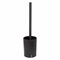 Freestanding toilet brush & holder  Black metal brushed black VRIJSTAAND