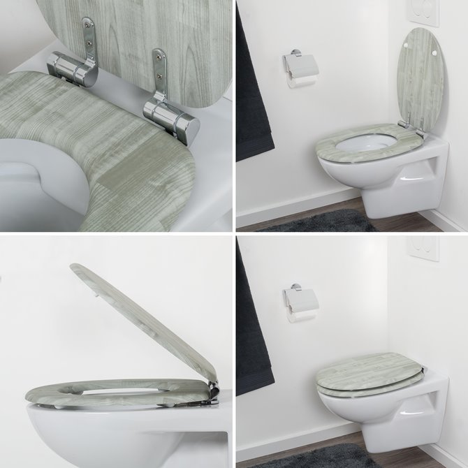 Grey toilet shop seat cover