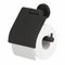 Toilet roll holder with lid Black productfoto plus